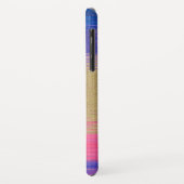 Blau, PInk, goldfarbene Leinwand mit Lilie Case-Mate iPhone Hülle (Hinten/Links)