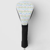 Blau Pink Grün Abstrakt Golf Headcover (Vorderseite)