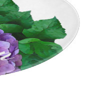 Blau-Pink-Hydrangea-Blume Personalisiert Schneidebrett (Ecke)