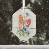 Blau Pink und Orange Bouquet auf rustikalen Imitat Ornament Aus Glas