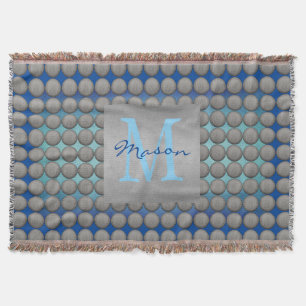 Blau-Polka-Dot-Muster Decke