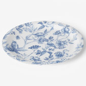 Blau, Porzellan, blaue China, Blumenstuhl, Chinois Pappteller (Schrägansicht)