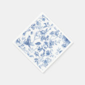 Blau, Porzellan, blaue China, Blumenstuhl, Chinois Serviette (Ecke)