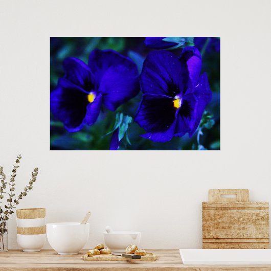 Blau Poster (Küche)