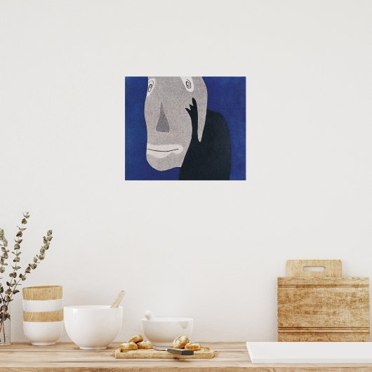 Blau Poster (Küche)