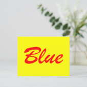 Blau Postkarte (Stehend Vorderseite)