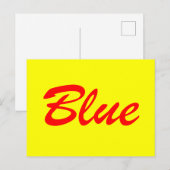Blau Postkarte (Vorne/Hinten)