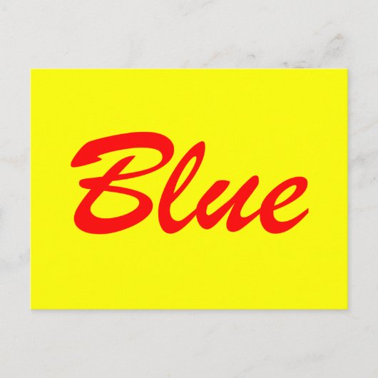 Blau Postkarte (Vorderseite)