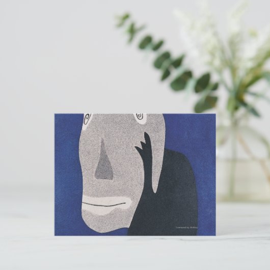 Blau Postkarte (Stehend Vorderseite)