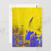 Blau Postkarte (Vorne/Hinten)