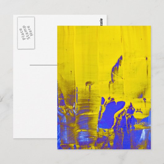 Blau Postkarte (Vorne/Hinten)