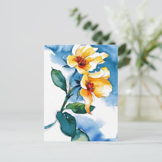 blau postkarte (Stehend Vorderseite)