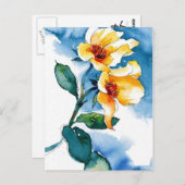 blau postkarte (Vorne/Hinten)