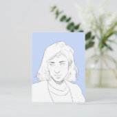 Blau Postkarte (Stehend Vorderseite)