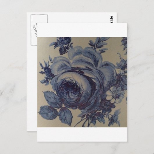 Blau Postkarte (Vorne/Hinten)