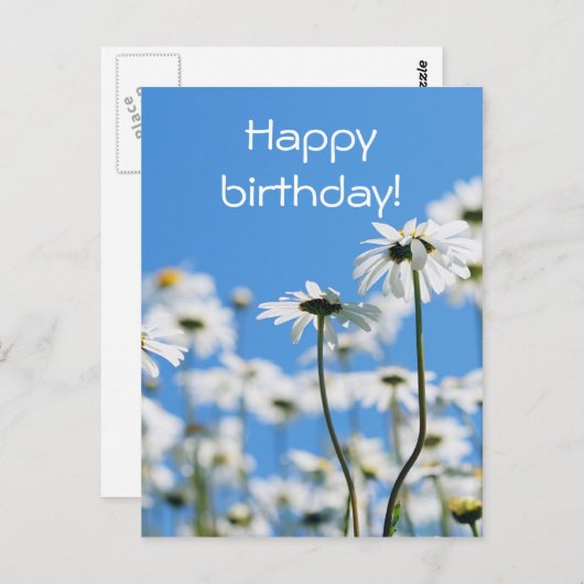 Blau Postkarte (Vorne/Hinten)