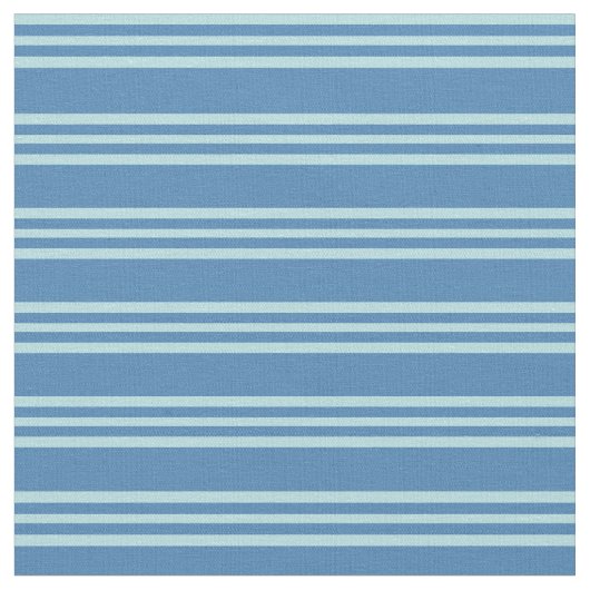 Blau & Pulver Blaue Streifen-/Blattmuster Stoff (Nahaufnahme)