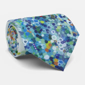 Blau punktiert Krawatte durch Margaret Juul (Gerollt)