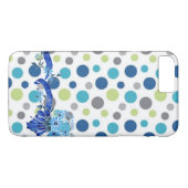 Blau punktiert whimsical Case-Mate iPhone hülle (Rückseite (Horizontal))
