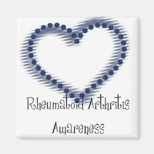 Blau punktiertes Herz-Arthritis-Bewusstsein Magnet