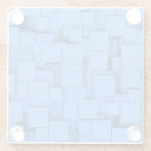 Blau Quadrate Glas trinken Untersetzer. Glasuntersetzer (Rückseite)