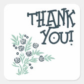 Blau Quadratischer Aufkleber (Vorderseite)