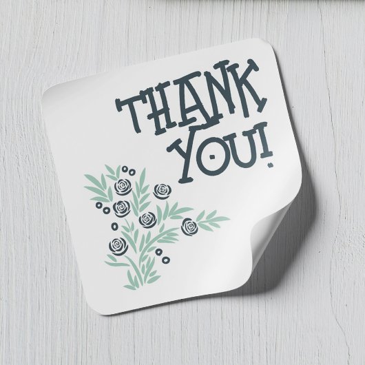 Blau Quadratischer Aufkleber