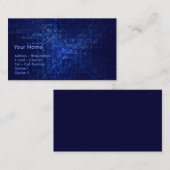 Blau quadriert visitenkarte (Vorne/Hinten)