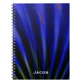 Blau Rays personalisiertes Notizbuch Notizblock (Vorderseite)