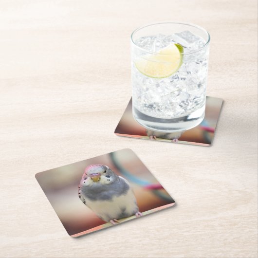 Blau Rechteckiger Pappuntersetzer (Vor Ort)