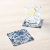 Blau Rechteckiger Pappuntersetzer (Vor Ort)