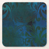 blau rechteckiger pappuntersetzer (Vorderseite)