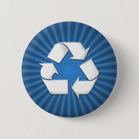 Blau recycelt Knopf 001 Button (Vorderseite)