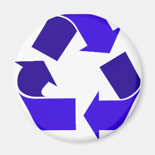 Blau recycelt magnet