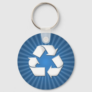 Blau recycelt Schlüsselanhänger 001