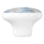 BLAU RETRO MARBLE CUSTOM KERAMIKKNAUF (Seitenansicht)