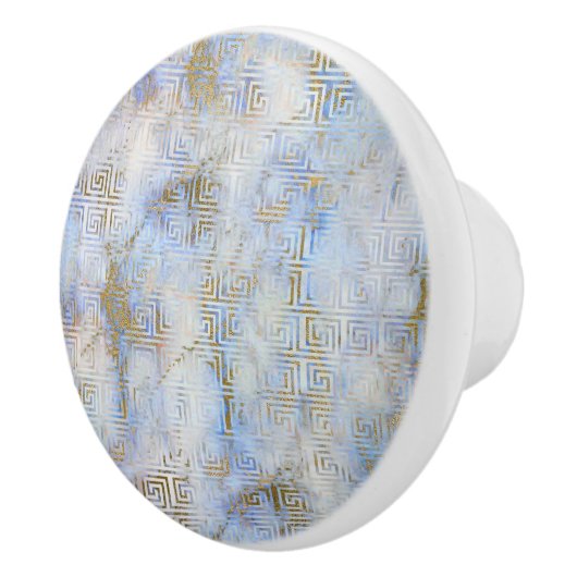 BLAU RETRO MARBLE CUSTOM KERAMIKKNAUF (Rechts)