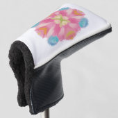 Blau Rosa Abstrakt Golf Headcover (3/4 Vorderseite)