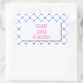 Blau Rosa Bayrisch Rechteckiger Aufkleber (Tasche)