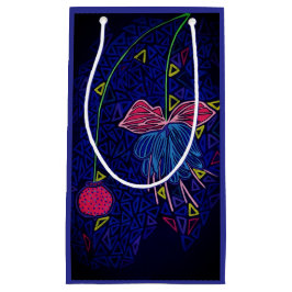 Blau-Rosa-Blume Kleine Geschenktüte