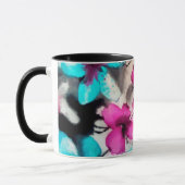 Blau-Rosa-Blume Tasse (Links)