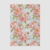 Blau-rosa Blumen shabby chic Seidenpapier (Vorderseite)