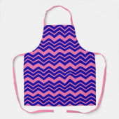 Blau Rosa Chevron-Zickzack-Design Schürze (Vorderseite)