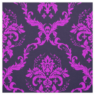 Blau-Rosa-Damasken und blaue Floral Stoff