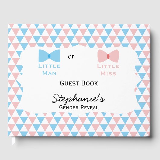 Blau, rosa Dreiecke Geschlechtsunterschied und Kra Gästebuch (Vorderseite)