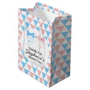 Blau, rosa Dreiecke Geschlechtsunterschied und Kra Mittlere Geschenktüte