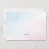 Blau-Rosa-Foto Religiös Einladung (Rückseite)