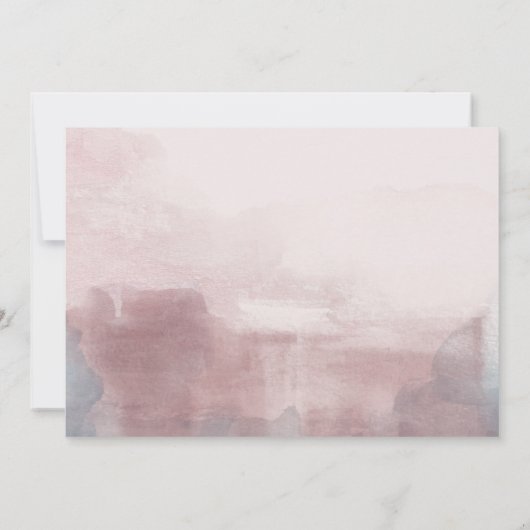 Blau-Rosa-Foto Save the Date Einladung (Rückseite)