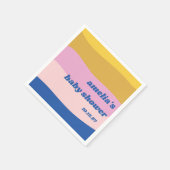 Blau rosa Gelb Niedliche Kinderdusche Serviette (Ecke)