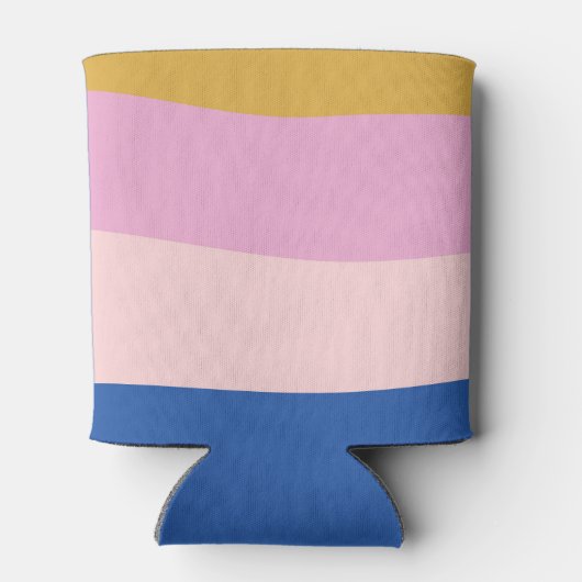 Blau rosa Gelb Niedliches, spielerisches Brautpart Dosenkühler (Rückseite)